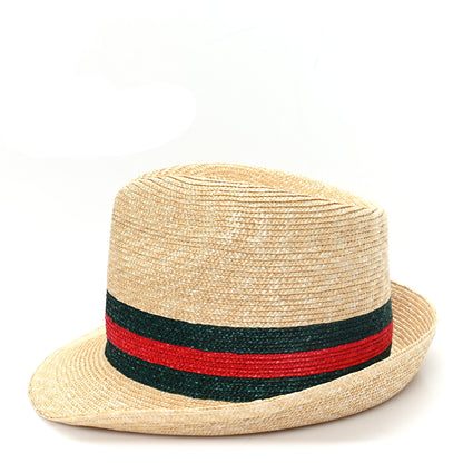 Gucci Abaca Straw Web Fedora Hat S 4 of 9