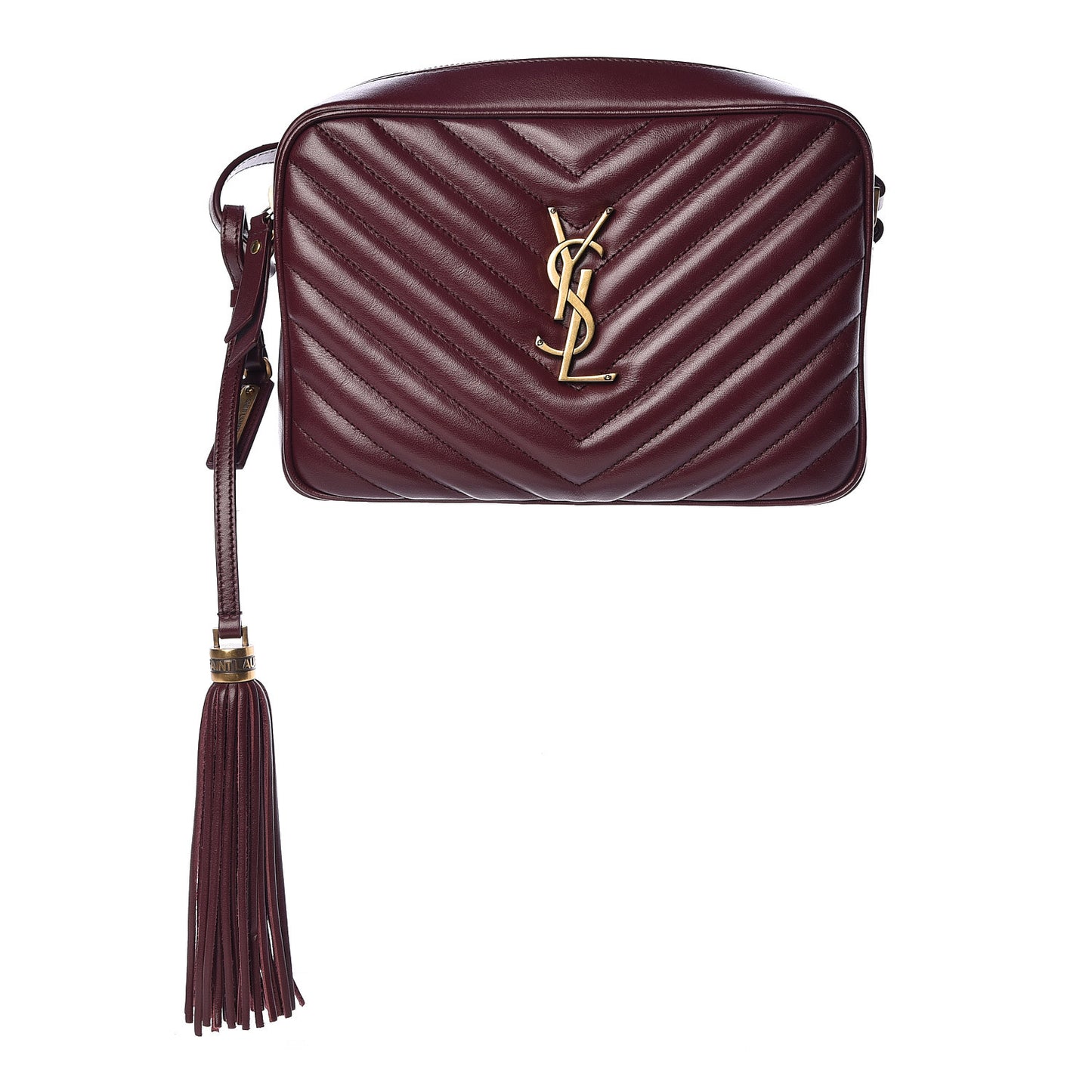 Calfskin Matelasse Monogram Lou Camera Bag Dark Legion Red