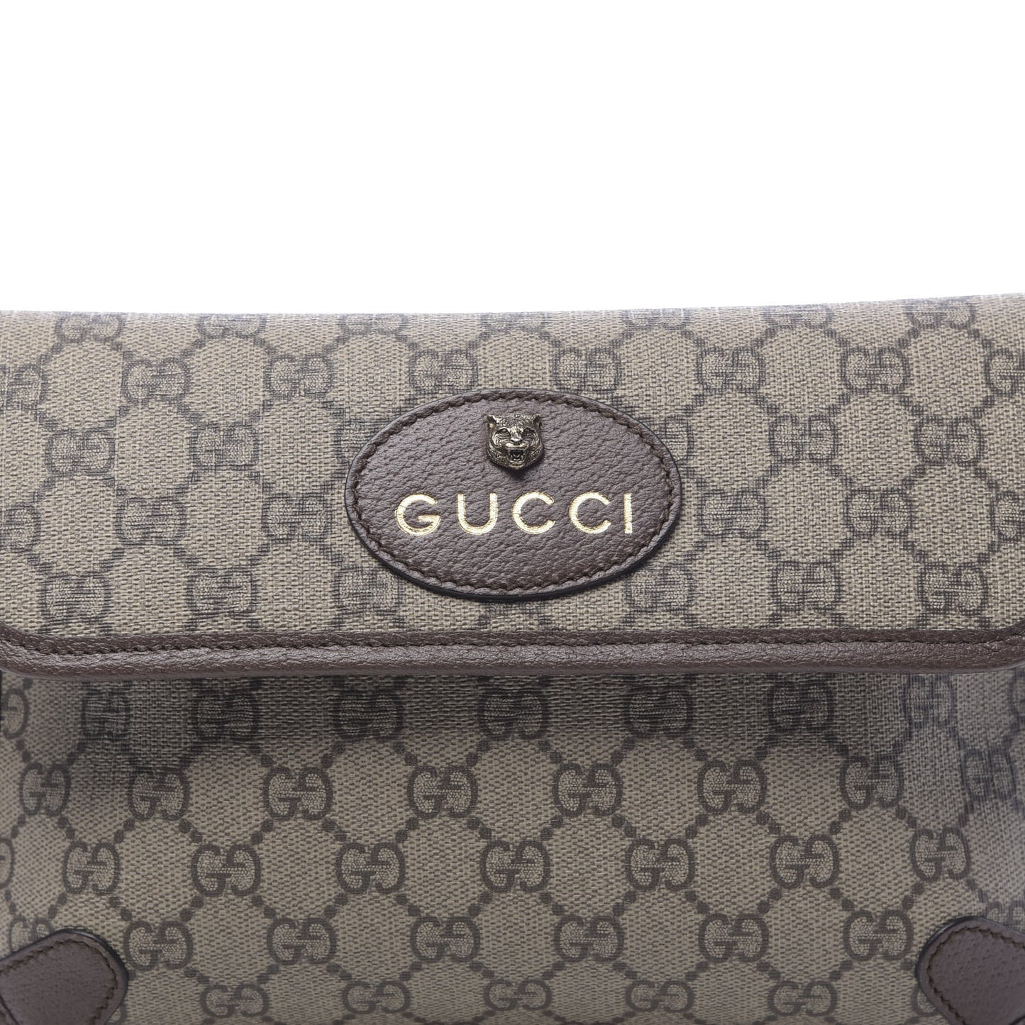 GG Supreme Monogram Neo Vintage Web Belt Bag Brown