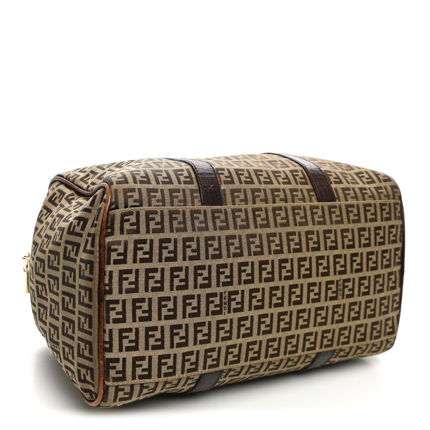 Fendi Zucchino Vitello Boston Mogano Panna Bruciato 4 of 13