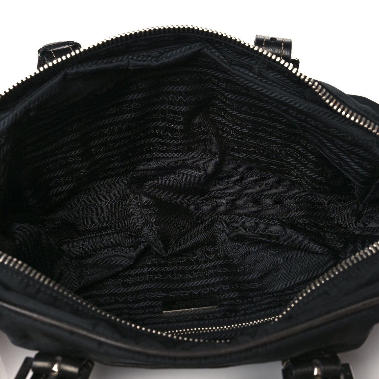 Prada Tessuto Nylon Soft Calf Tote Black 4 of 9