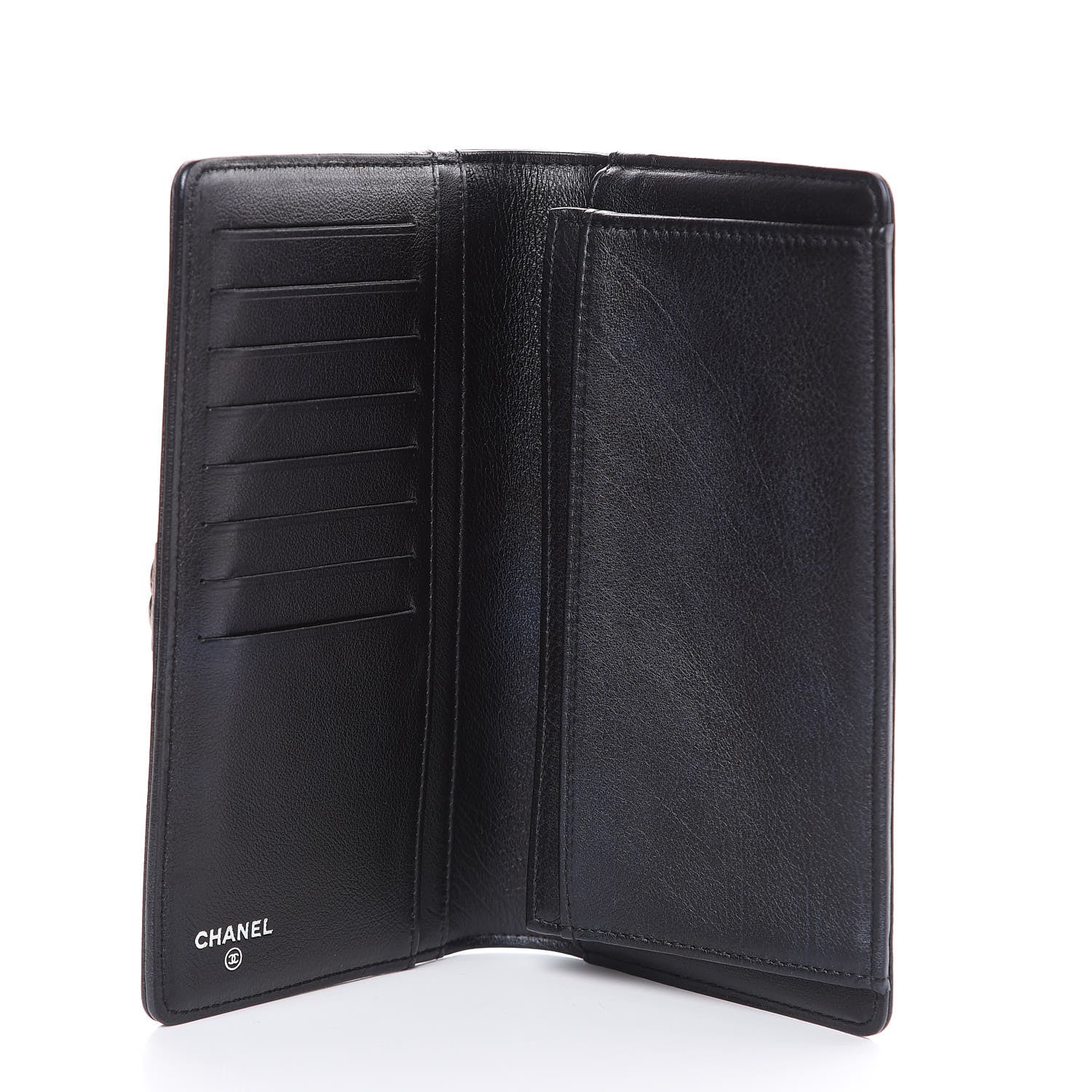 Chanel Calfskin Quilted Boy Yen Wallet Black 5 of 11