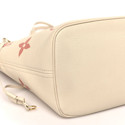 Louis Vuitton Empreinte Monogram Giant Neverfull MM Creme Rose Trianon 8 of 10