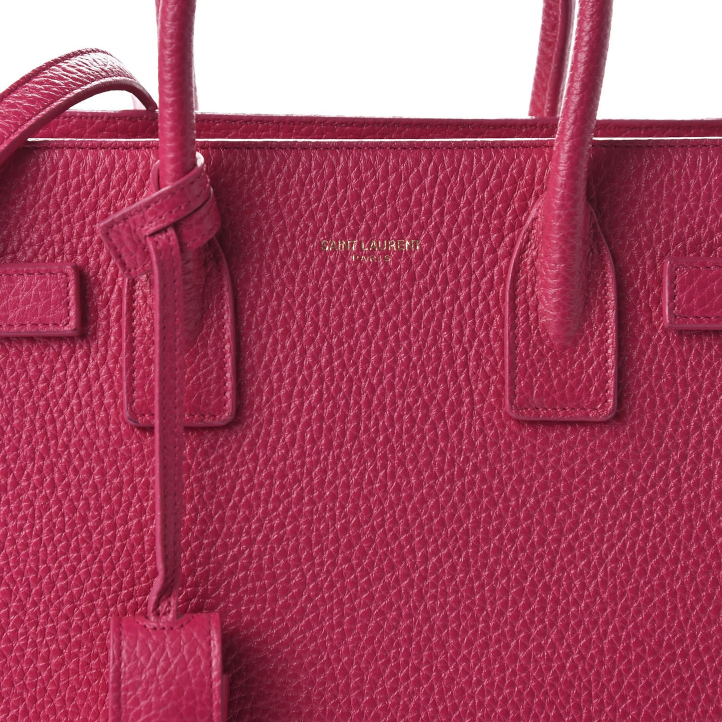 Grained Calfskin Baby Sac De Jour Fuchsia