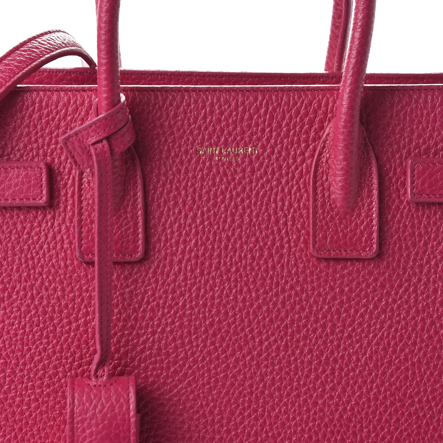 Saint Laurent Grained Calfskin Baby Sac De Jour Fuchsia 10 of 10