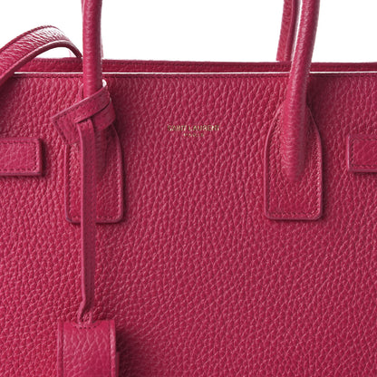 Saint Laurent Grained Calfskin Baby Sac De Jour Fuchsia 10 of 10
