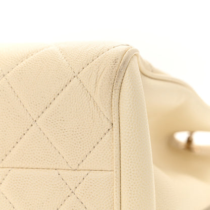 Chanel Caviar Quilted In Out Flap Shopping Tote White 16 of 17