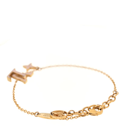 Louis Vuitton Metal Enamel LV Iconic Bracelet Gold Light Pink 3 of 5
