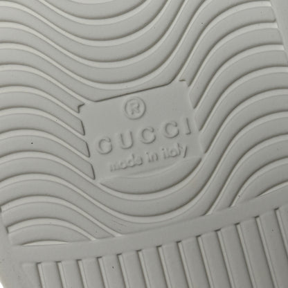 Gucci Calfskin Interlocking G Perforated Mens Ace Sneakers 12 White Grey Sky 7 of 9