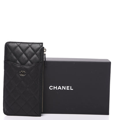 Chanel Caviar Quilted Classic Flat Wallet Pouch Black 7 of 7