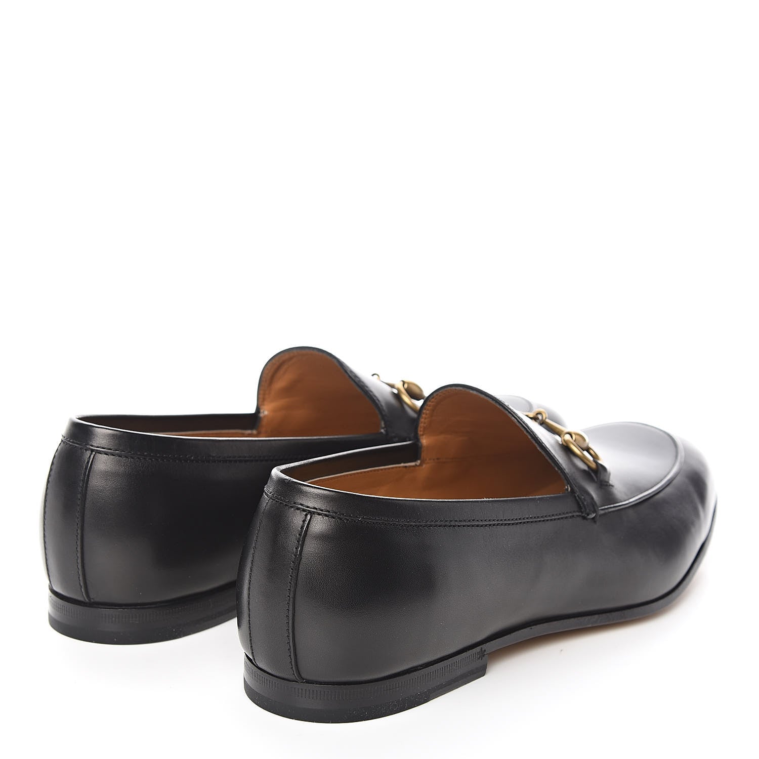 Gucci Calfskin Horsebit Mens Jordaan Loafers 7 Black 4 of 9