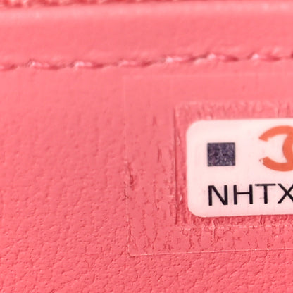 Chanel Lambskin Quilted Small Top Handle Vanity Case With Chain Pink 7 of 10