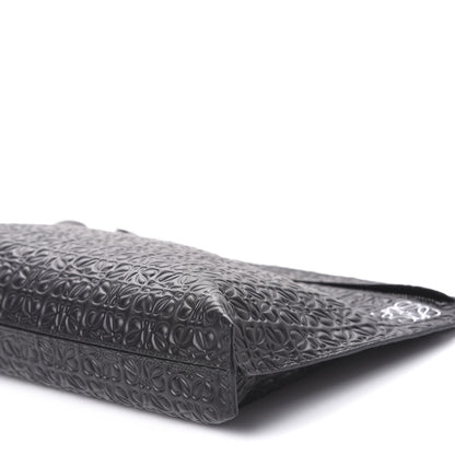 Loewe Calfskin Embossed Repeat T Pouch Black 7 of 10