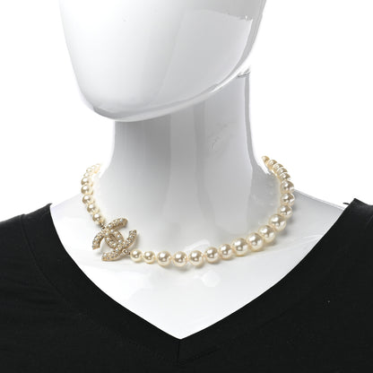 Chanel Pearl CC 100th Anniversary Necklace Light Gold 2 of 8
