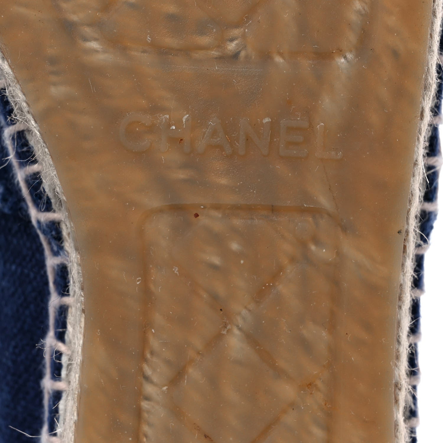 Chanel Denim Toile CC Espadrilles 37 Navy Black 6 of 9