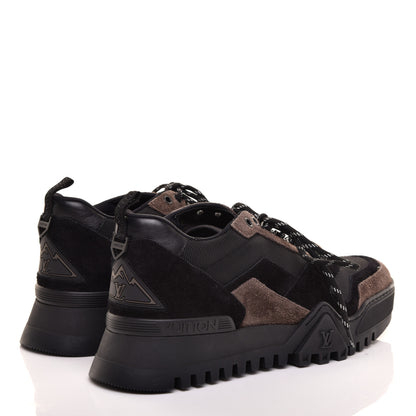 Louis Vuitton Nubuck Suede Technical Nylon Mens LV Hiking Sneakers 8.5 Black 4 of 8
