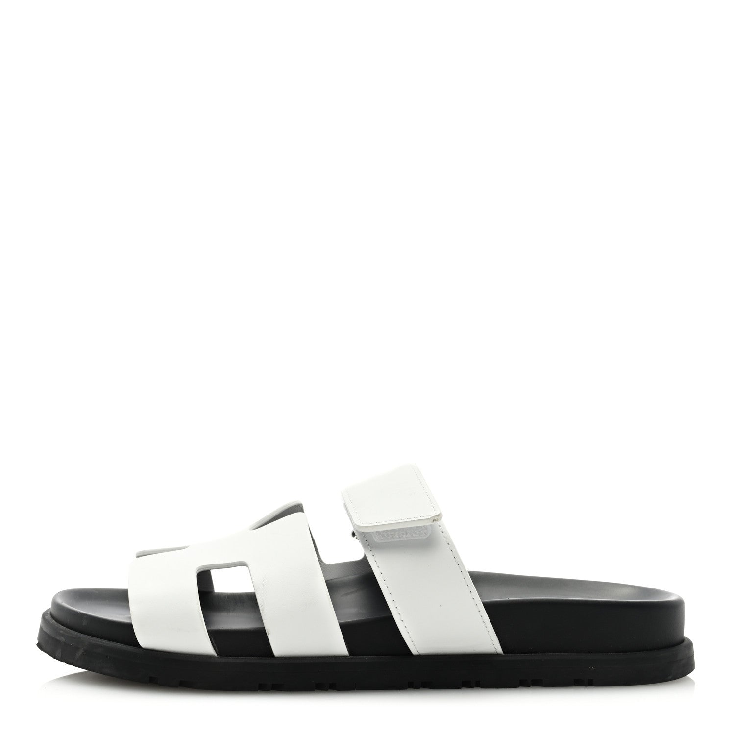 Hermes Calfskin Womens Chypre Sandals 37 White 1 of 8