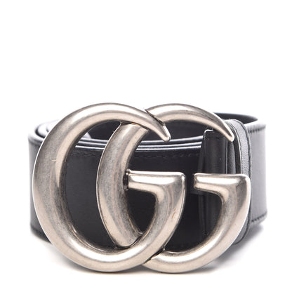 Gucci Moon Calfskin Nickel Double G 40mm Belt 80 32 Black 1 of 7