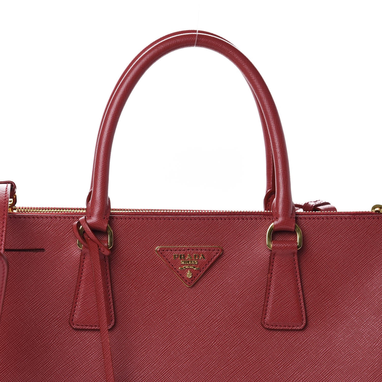 Prada Saffiano Medium Galleria Double Zip Tote Fuoco 11 of 11