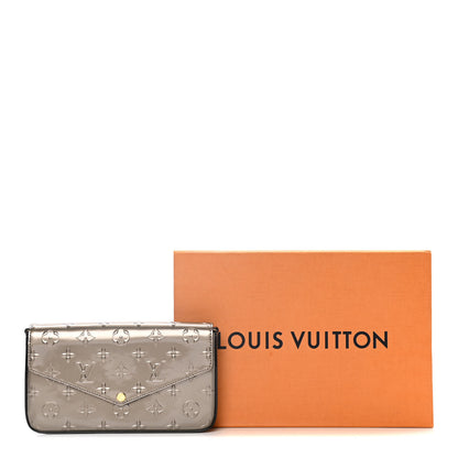 Louis Vuitton Vernis Felicie Pochette Chain Wallet Champagne Metallise 14 of 14