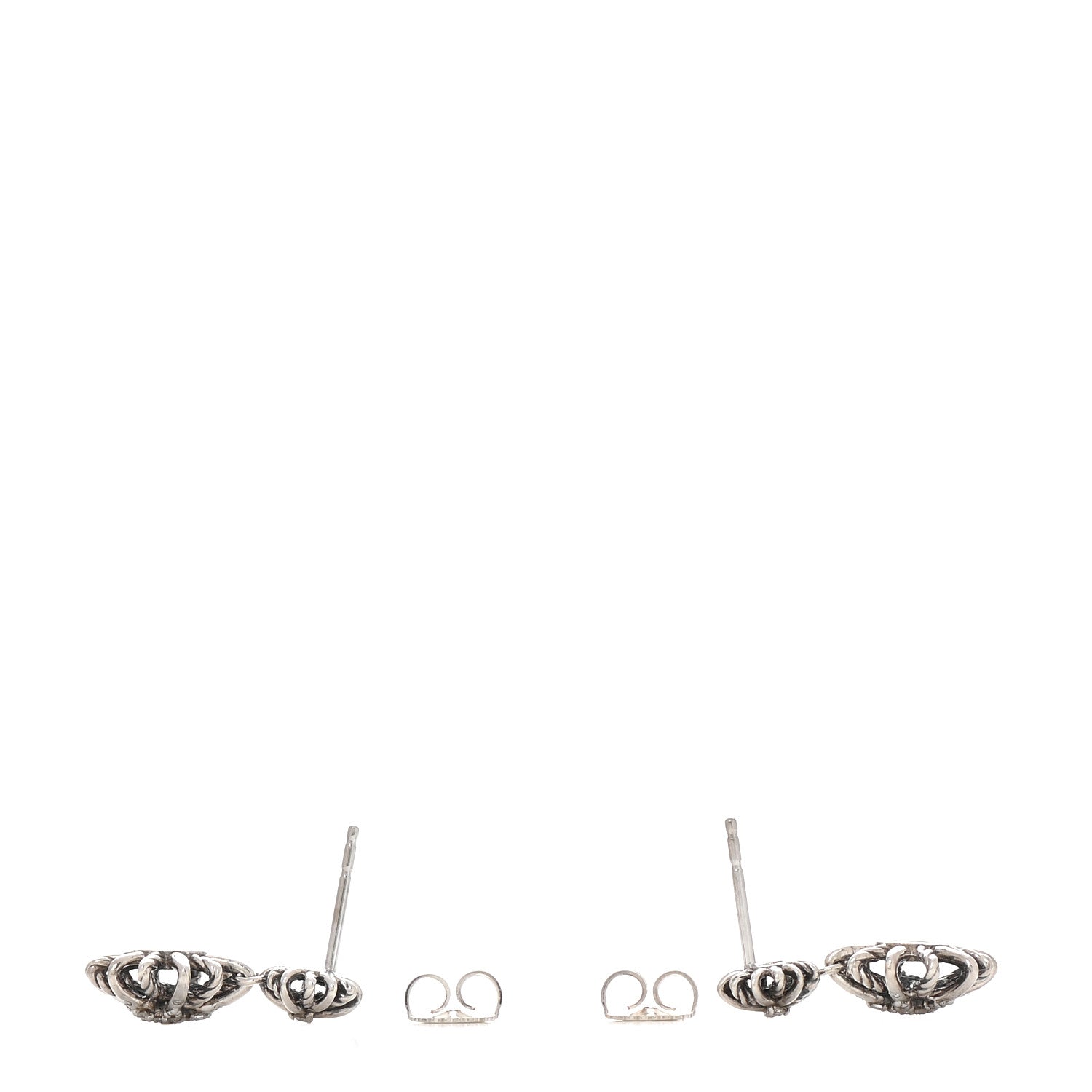David Yurman Sterling Silver Diamond Starburst Double Drop Earrings 3 of 6
