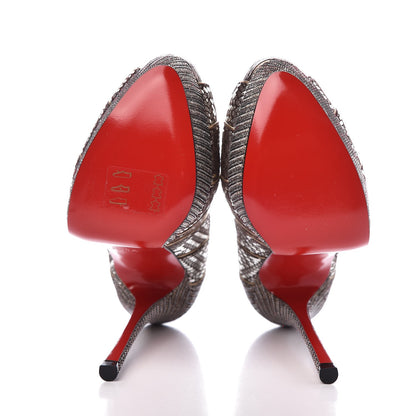 Christian Louboutin Glitter Specchio Torsatou 150 Pumps 35.5 Antic Silver 6 of 8