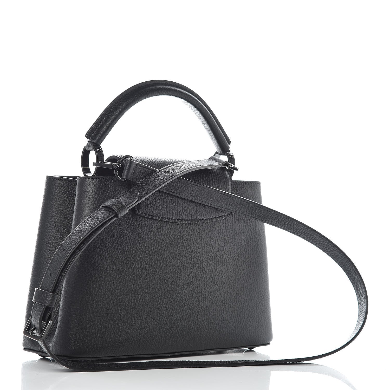 Louis Vuitton Taurillon Capucines BB Black 3 of 9