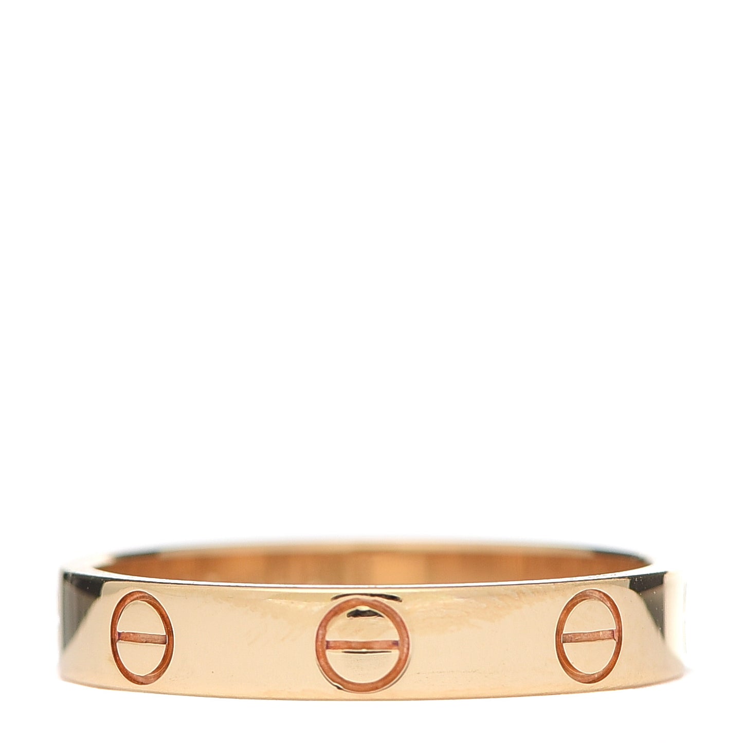 18K Yellow Gold 3.5mm LOVE Wedding Band Ring 54 6.75