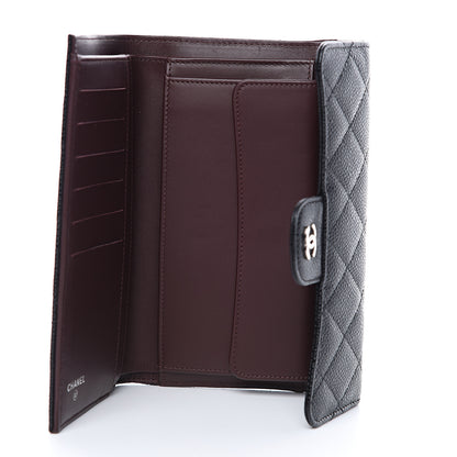 Chanel Caviar Quilted Large Flap Wallet Black 4 of 10