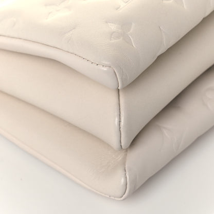 Louis Vuitton Lambskin Embossed Monogram Coussin PM Cream 10 of 12