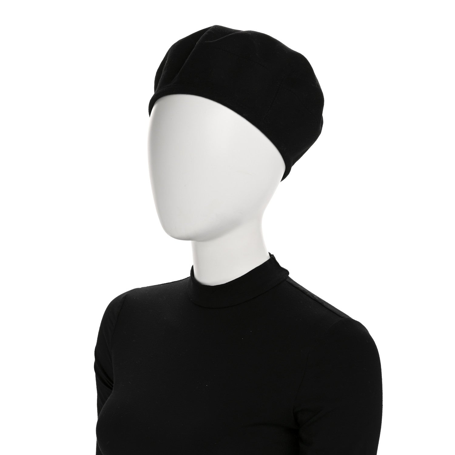 Hermes Cashmere Saint Honore Drap Beret 57 Black 2 of 8