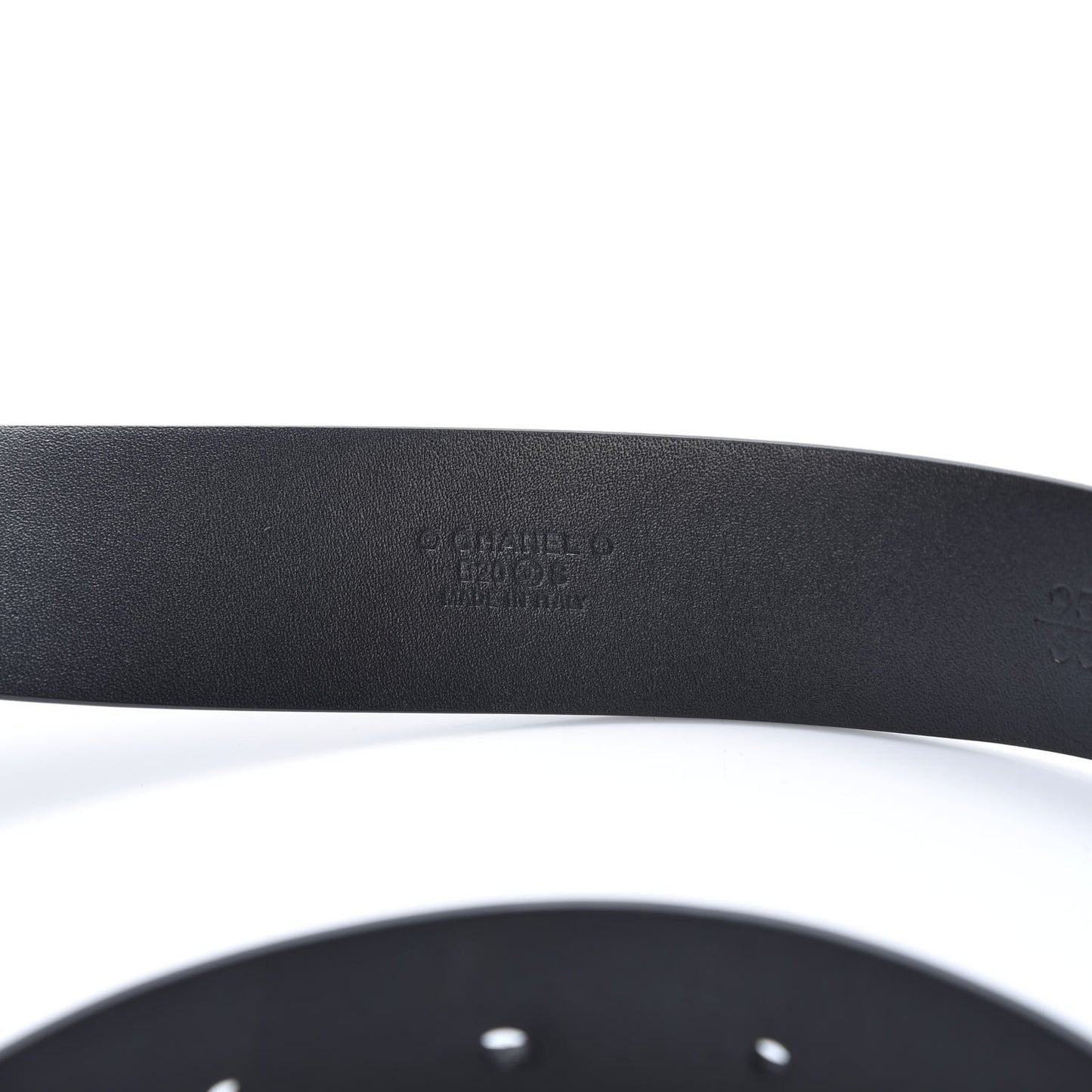 Calfskin CC Chain Belt 95 38 Black
