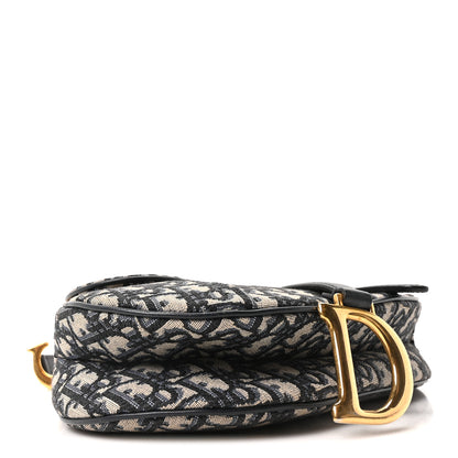 Christian Dior Oblique Saddle Bag Blue 4 of 10