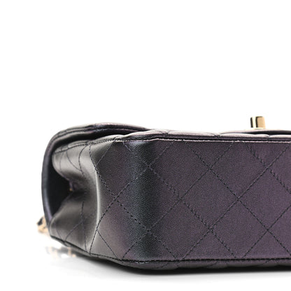 Chanel Iridescent Lambskin Quilted Mini Rectangular Flap Black 9 of 11