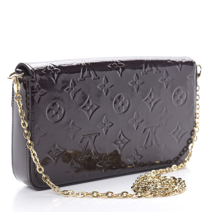 Louis Vuitton Vernis Pochette Felicie Chain Wallet Amarante 4 of 13