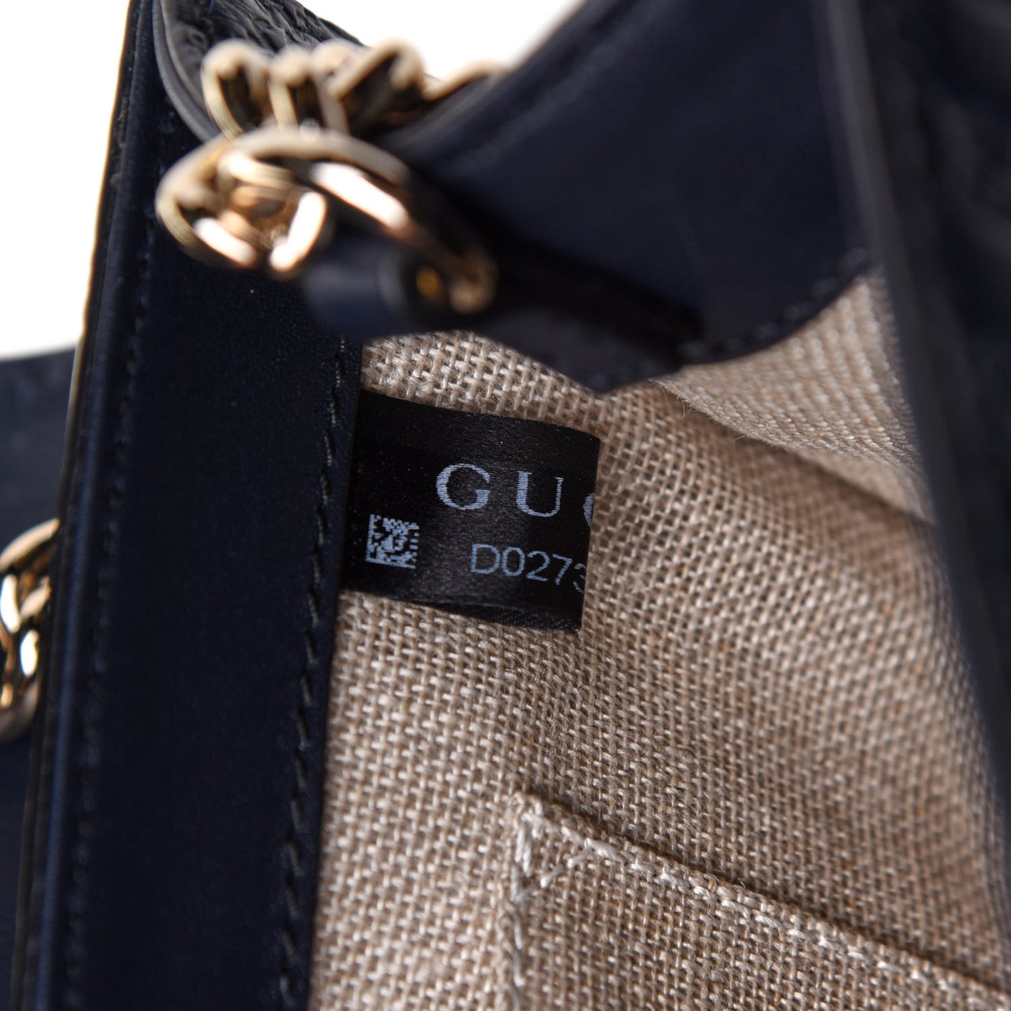 Soft Microguccissima Medium Emily Chain Shoulder Bag Blue