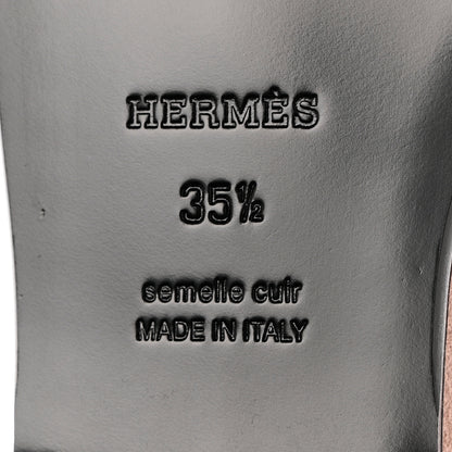 Hermes Suede Goatskin Womens Destin Loafers 35.5 Rose Aube 7 of 9