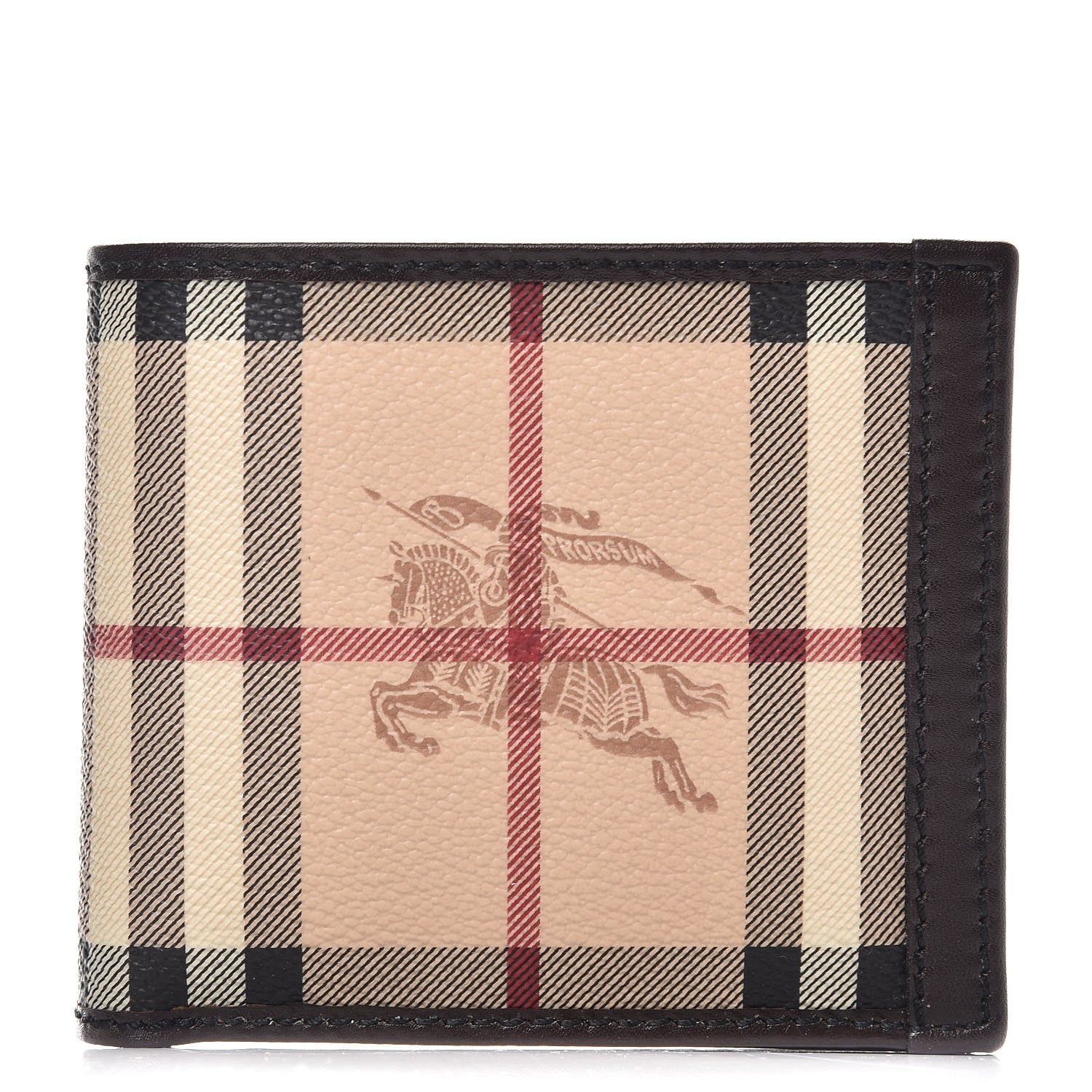 Burberry Haymarket Check BBi-Fold Wallet Chocolate 1 of 9