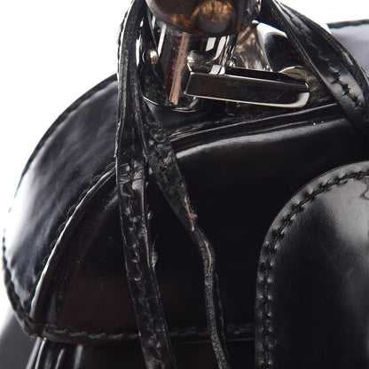 Gucci Regent Calfskin Bamboo Medium Lady Lock Top Handle Bag Black 10 of 13