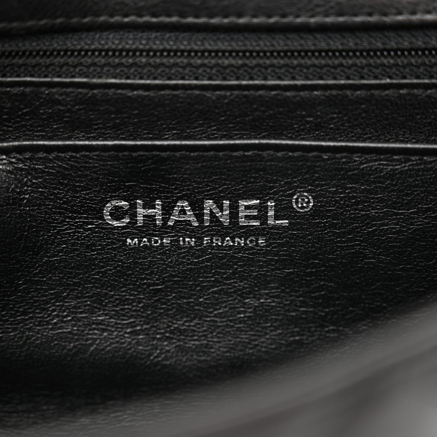 Crumpled Calfskin Quilted Mini Rectangular Flap So Black