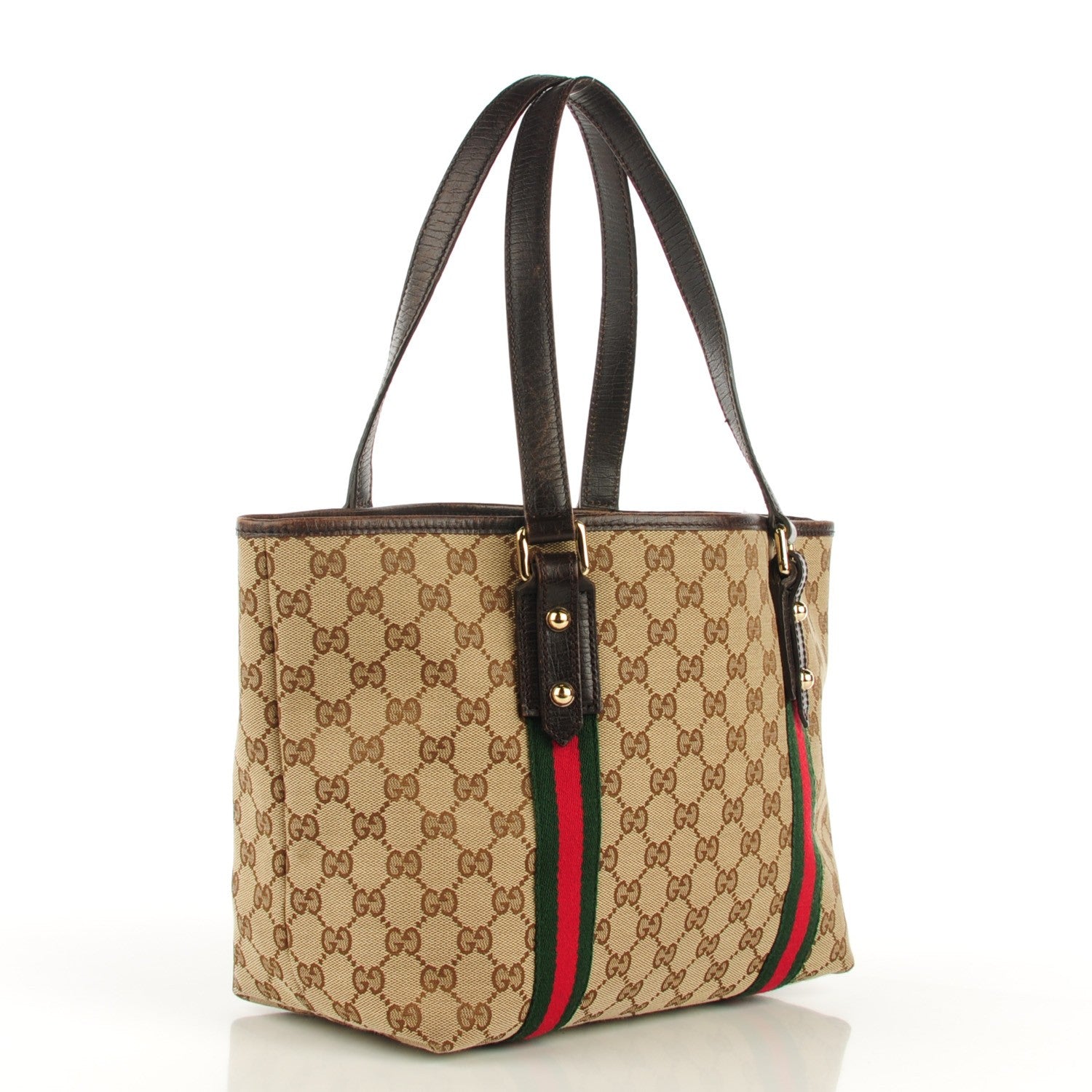 Gucci Monogram Medium Jolicoeur Tote Dark Brown 4 of 10