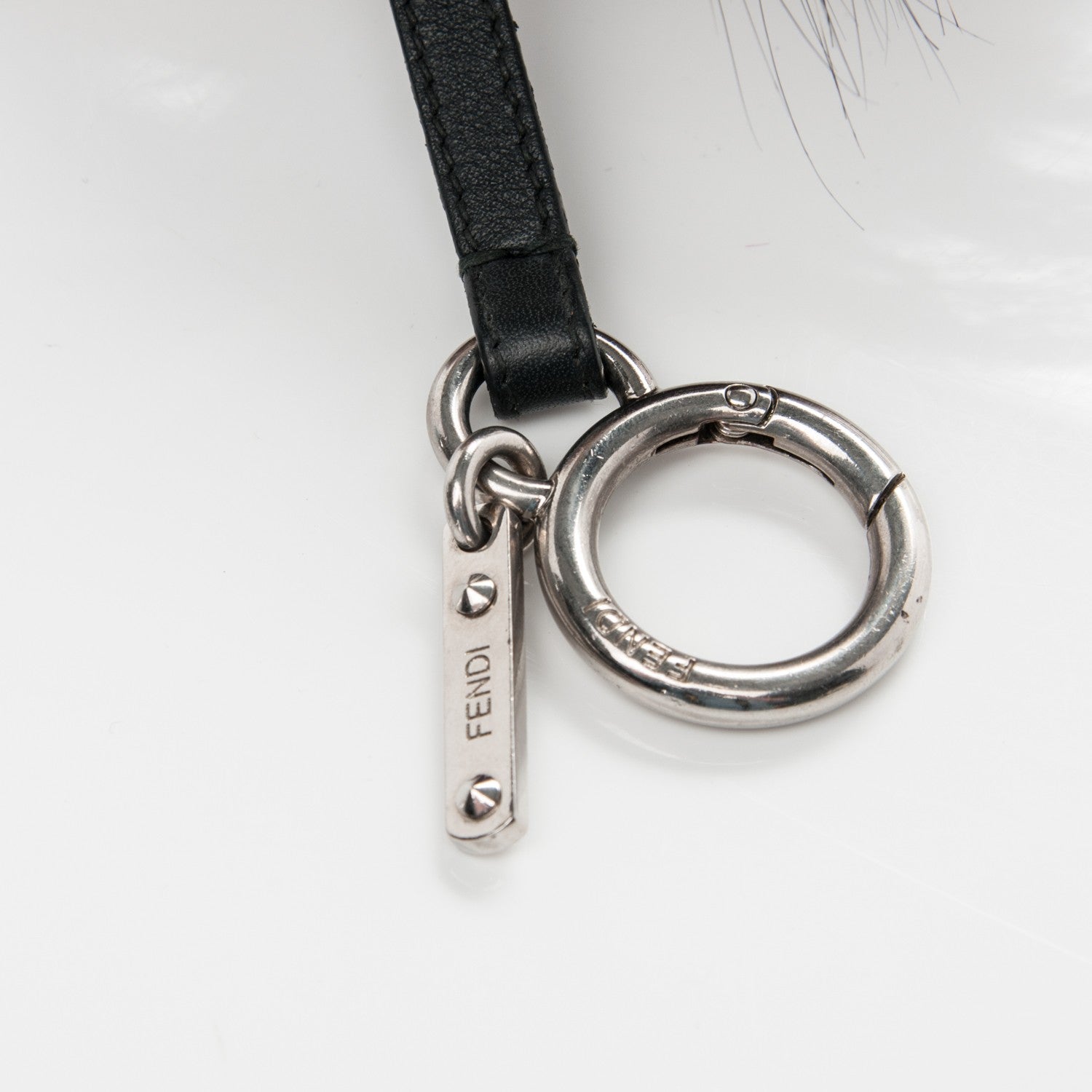 Fendi Fox Mink Rabbit Fur Vitello Flamingo Archy Monster Bag Bug Charm Cipria Multicolor Black 3 of 3