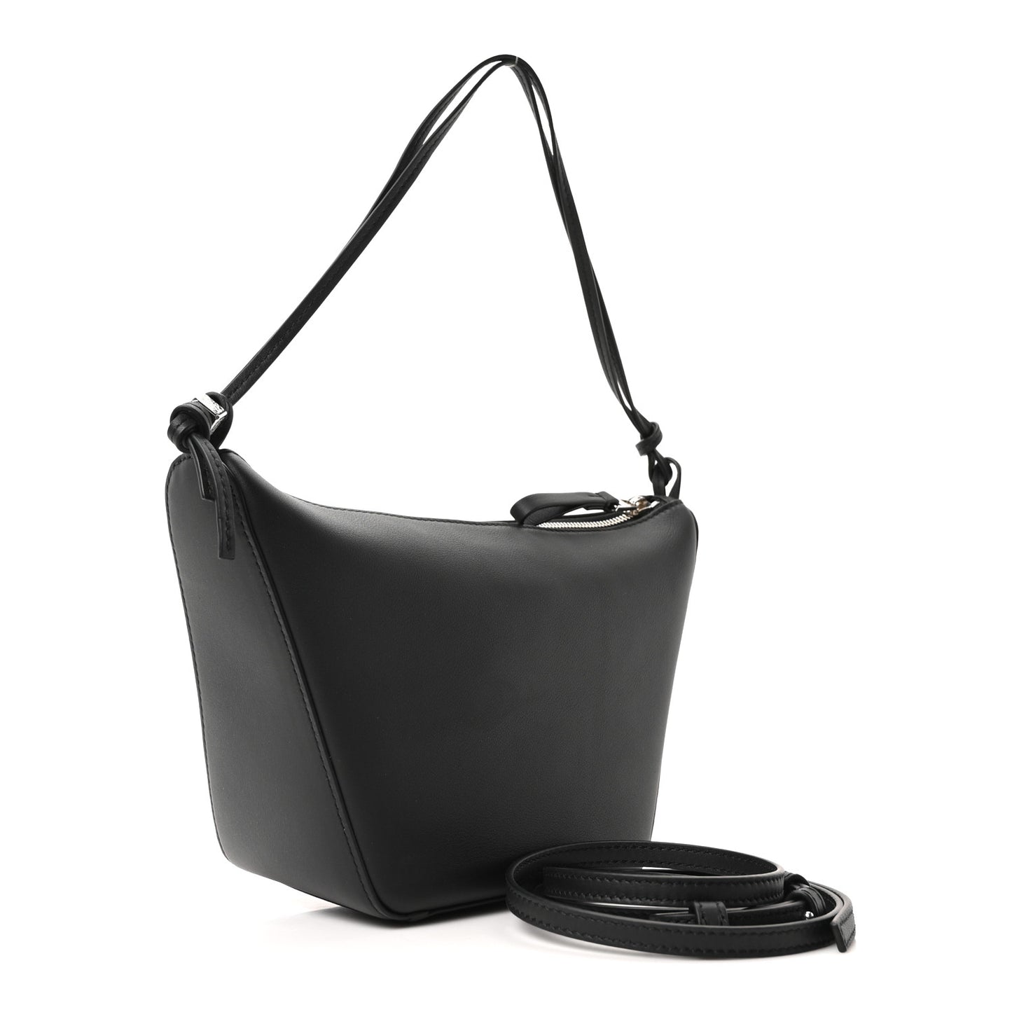Calfskin Mini Hammock Hobo Black