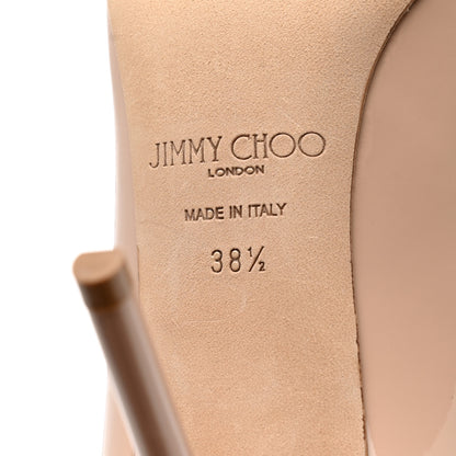 Jimmy Choo Patent Agnes 85 Pumps 38.5 Nude 7 of 9