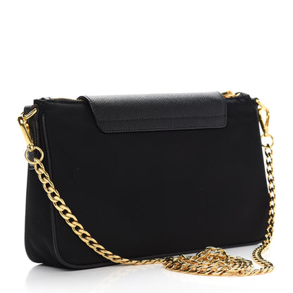 Prada Tessuto Nylon Saffiano Crossbody Bag Black 3 of 8
