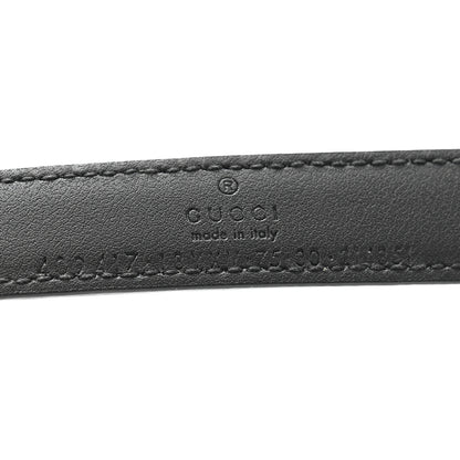 Gucci Azalea Calfskin Enamel Monochrome Double G 20mm Belt 75 30 Black 5 of 5