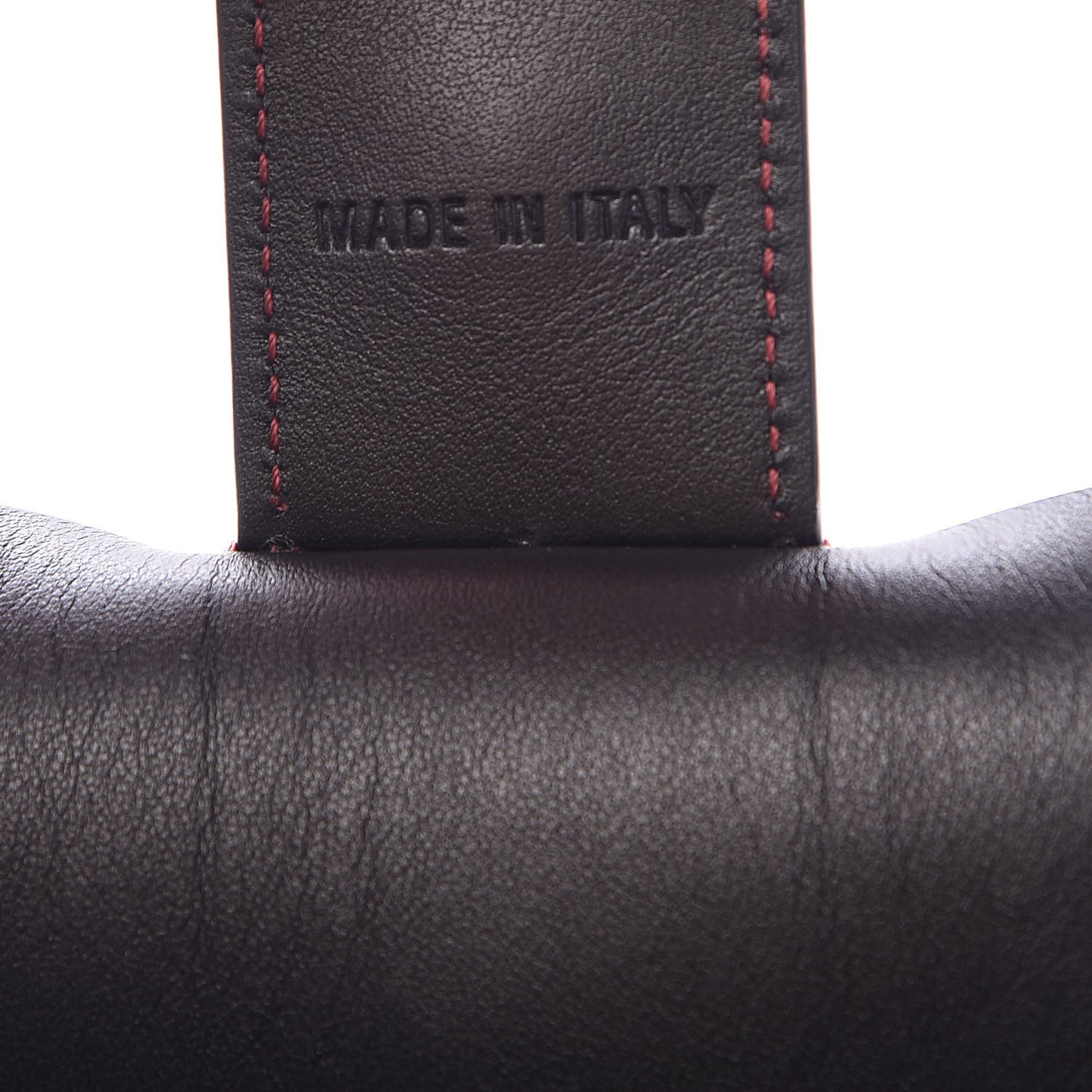 Grainy Calfskin VLogo Bucket Bag Cerise