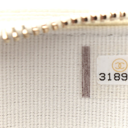 Chanel Caviar Quilted Flap Zip Card Holder White 7 of 9