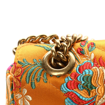 Gucci Jacquard Matelasse Floral Medium GG Marmont Shoulder Bag Yellow 13 of 17