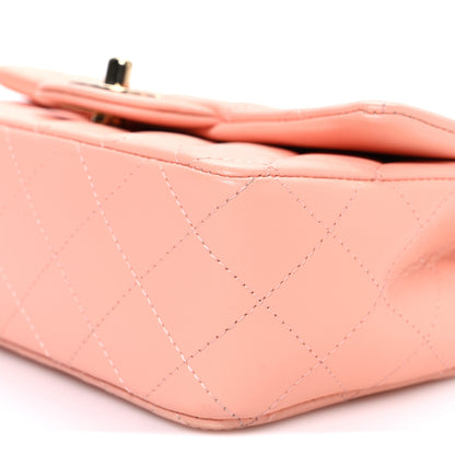 Chanel Lambskin Quilted Mini Rectangular Flap Light Pink 10 of 10
